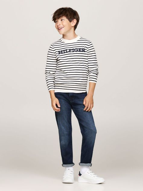Jeans De Corte Skater Con Logo Azul Tommy Hilfiger-0