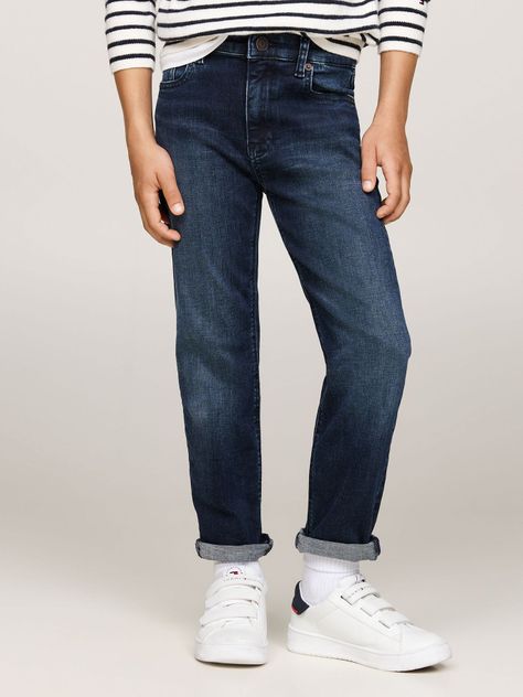Jeans De Corte Skater Con Logo Azul Tommy Hilfiger-1