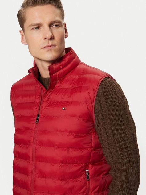 Parka Vest Plegable Repelente Al Agua Rojo Tommy Hilfiger-3