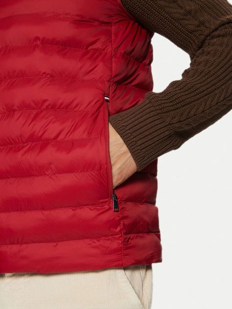 Parka Vest Plegable Repelente Al Agua Rojo Tommy Hilfiger-4