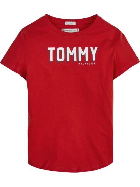 Polera Essential Logo Print Rojo Tommy Hilfiger-0