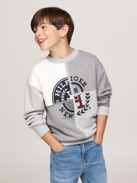 Polerón Con Logo Monotype Printed Gris Tommy Hilfiger-0