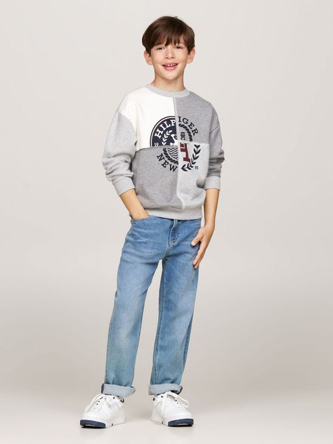 Polerón Con Logo Monotype Printed Gris Tommy Hilfiger-1