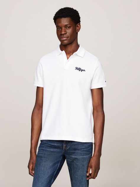 Polo Con Logo En Cadeneta Blanco Tommy Hilfiger-0