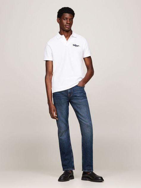 Polo Con Logo En Cadeneta Blanco Tommy Hilfiger-1