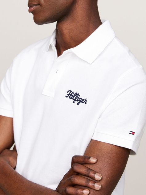 Polo Con Logo En Cadeneta Blanco Tommy Hilfiger-3