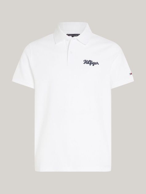 Polo Con Logo En Cadeneta Blanco Tommy Hilfiger-4