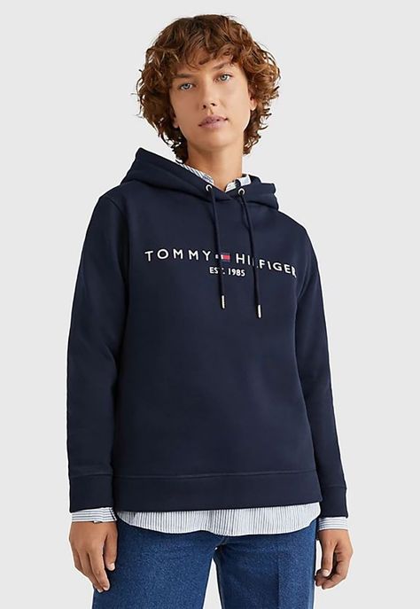 Polerón Hoodie Essential Con Logo Azul Tommy Hilfiger-0