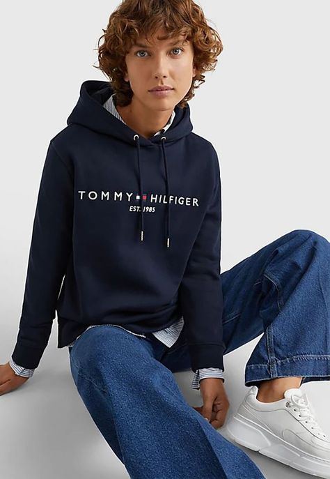 Polerón Hoodie Essential Con Logo Azul Tommy Hilfiger-3