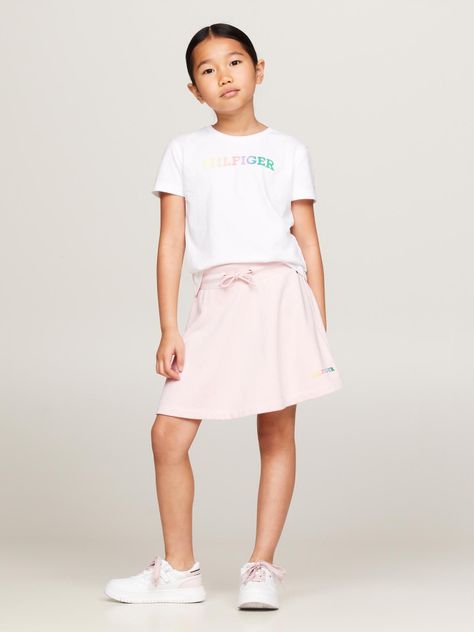 Falda Ajustable Con Logo Monotype Rosado Tommy Hilfiger-0