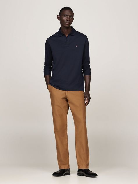 Polo Liquid Cotton Con Logo Azul Tommy Hilfiger-1