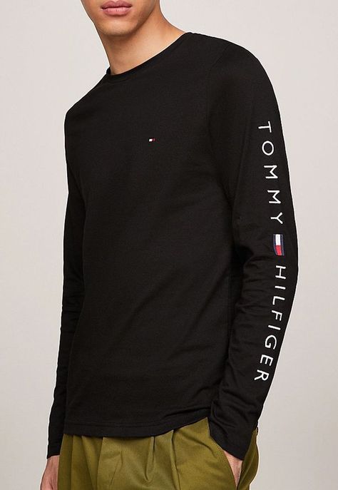 Polera Essential Flag Logo Negro Tommy Hilfiger-3