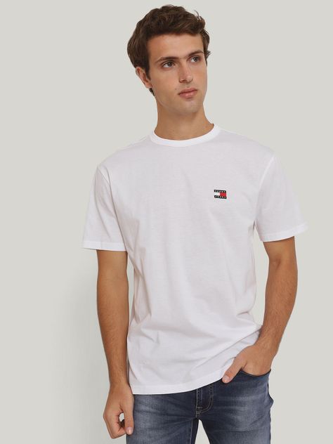 Polera Solid Con Logo Regular Fit Blanco Tommy Jeans-0