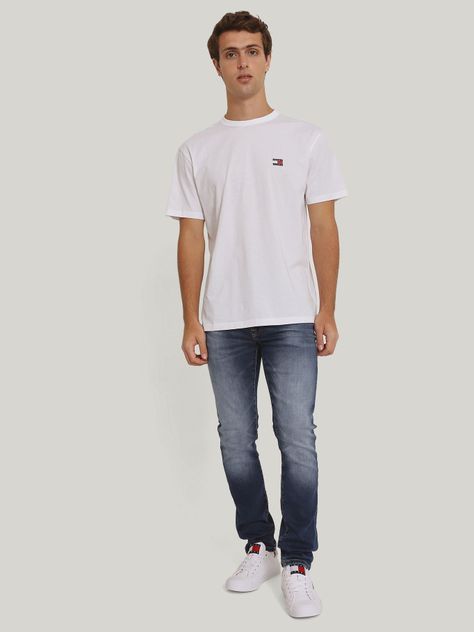 Polera Solid Con Logo Regular Fit Blanco Tommy Jeans-1
