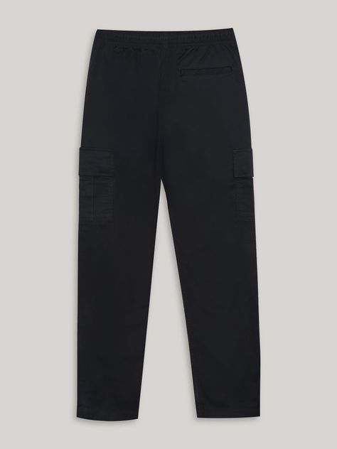Pantalón Cargo De Algodón Con Logo Azul Tommy Hilfiger-1