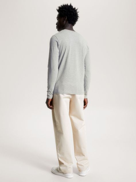 Polera Básica Slim Organic Cotton Gris Tommy Hilfiger-2