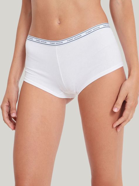 Calzón Boyshort C Logo Blanco Tommy Hilfiger-0