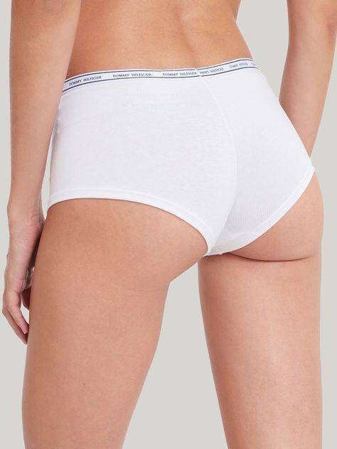 Calzón Boyshort C Logo Blanco Tommy Hilfiger-1