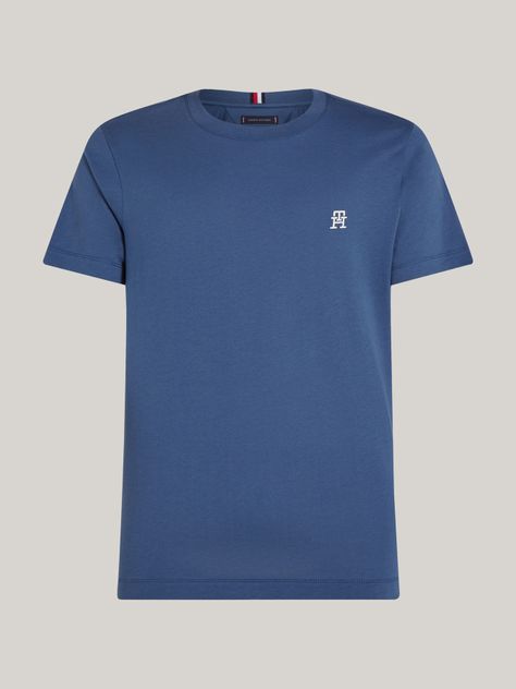 Polera Logo Monogram Regular Fit Azul Tommy Hilfiger-4