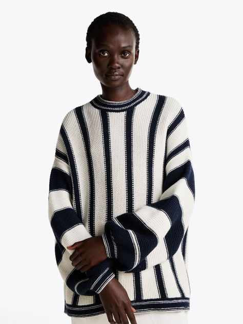 Sweater De Rayas Mixtas Con Cachemira Multicolor Tommy Hilfiger-0