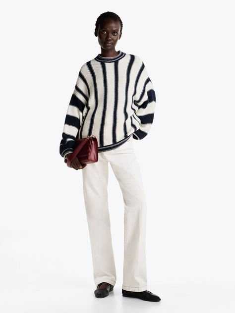 Sweater De Rayas Mixtas Con Cachemira Multicolor Tommy Hilfiger-1