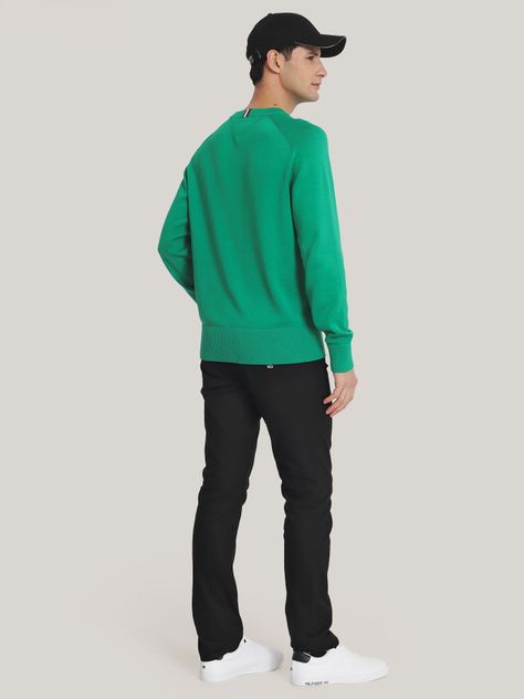 Sweater Relaxed Logo Monogram Verde Tommy Hilfiger-2