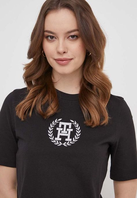 Vestido Con Logo Redondo Negro Tommy Hilfiger-3