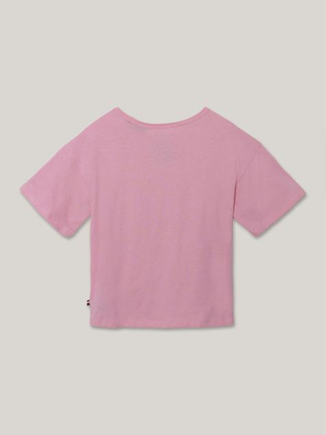 Polera De Niña Script Con Logo Rosado Tommy Hilfiger-1