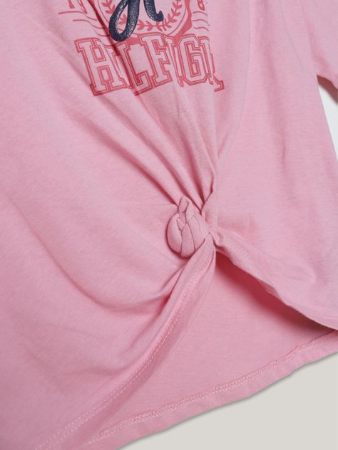 Polera De Niña Script Con Logo Rosado Tommy Hilfiger-2