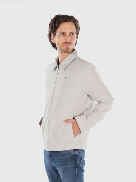 Chaqueta Classic Laydown Con Logo Gris Tommy Hilfiger-0