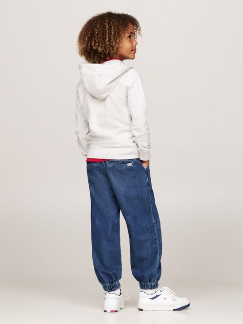 Polerón Hoodie Niño Con Ribetes Blanco Tommy Hilfiger-2