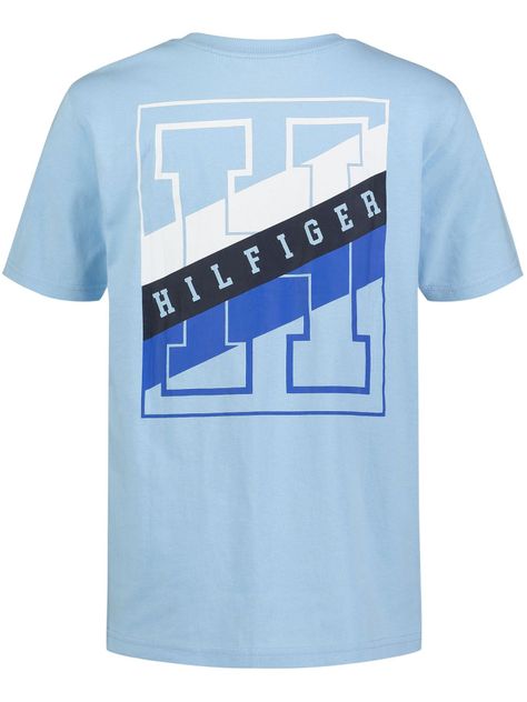 Polera Con Logo En La Espalda Celeste Tommy Hilfiger-1