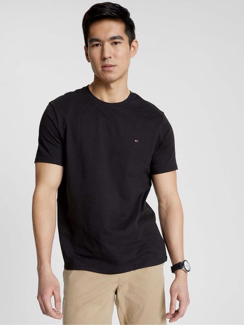 Polera Essential Cotton C-Neck Slim Fit Negro Tommy Hilfiger-0