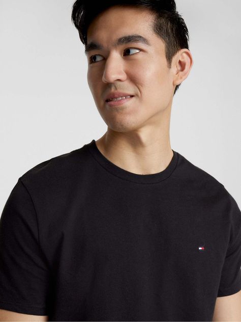 Polera Essential Cotton C-Neck Slim Fit Negro Tommy Hilfiger-3
