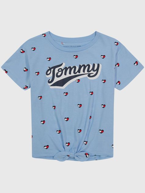 Polera Print De Corazones Celeste Tommy Hilfiger-0