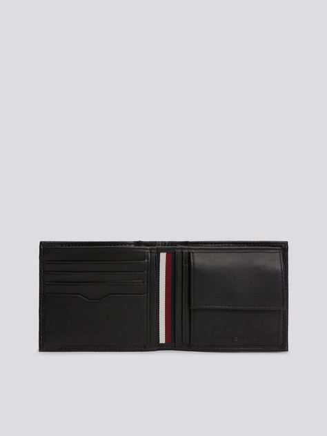 Tarjetero Plegable De Cuero Negro Tommy Hilfiger-2