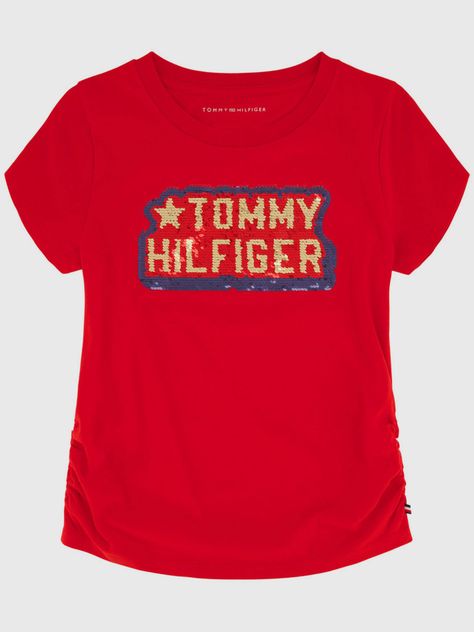 Polera Logo Con Lentejuelas Rojo Tommy Hilfiger-0