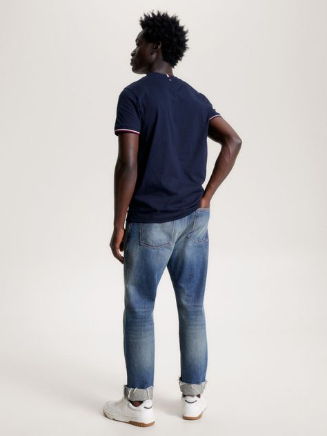 Polera Con Mangas Ribeteadas Azul Tommy Hilfiger-2