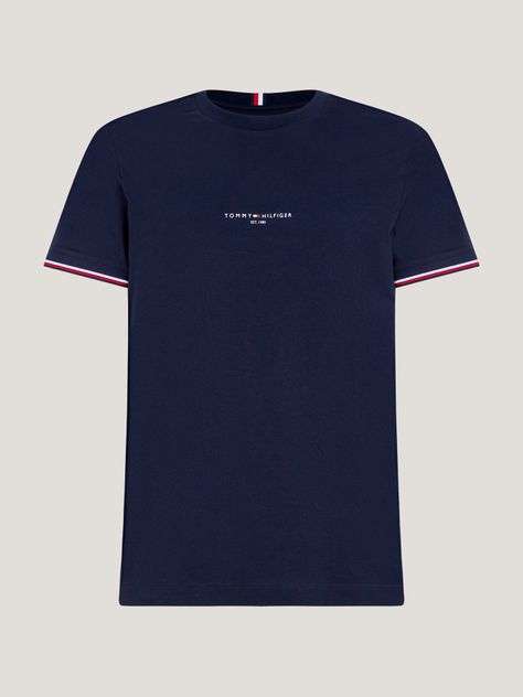 Polera Con Mangas Ribeteadas Azul Tommy Hilfiger-4