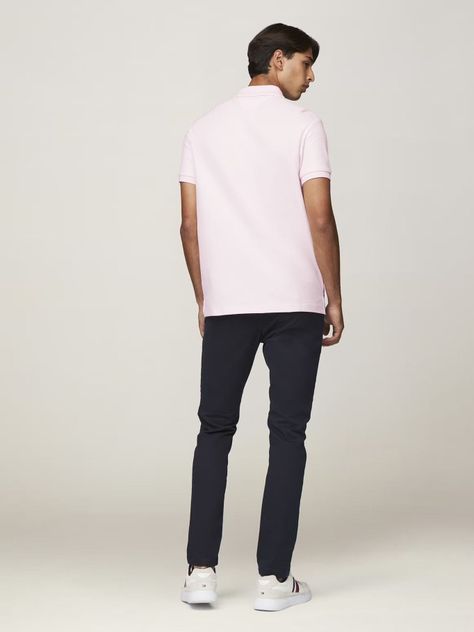 Polo Con Logo De Monogram Rosado Tommy Hilfiger-2
