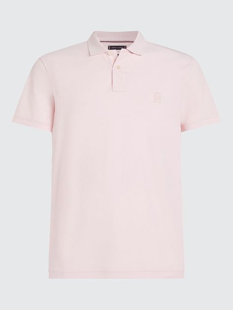 Polo Con Logo De Monogram Rosado Tommy Hilfiger-4