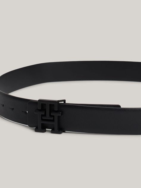 Cinturón Cuero Logo En La Hebilla Negro Tommy Hilfiger-2
