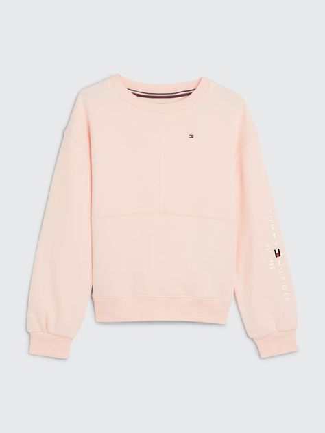 Polerón C-Neck Con Logo Rosado Tommy Hilfiger-0