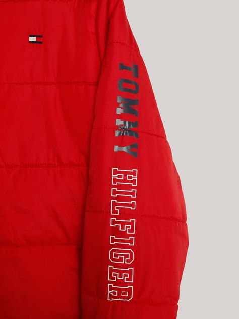 Th Sleeve Logo Puffer Rojo Tommy Hilfiger-2