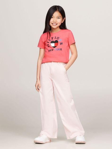 Polera Con Logo De Corazon Vinyl Rosado Tommy Hilfiger-1