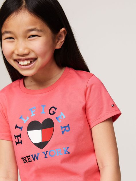 Polera Con Logo De Corazon Vinyl Rosado Tommy Hilfiger-3
