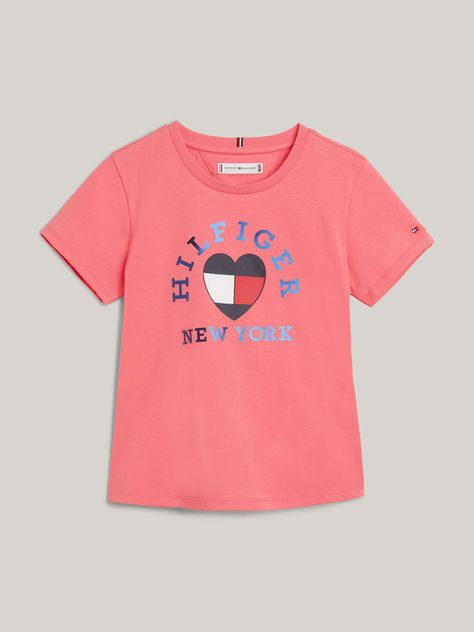 Polera Con Logo De Corazon Vinyl Rosado Tommy Hilfiger-4