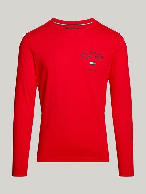 POLERA ARCHIVE VARSITY LOGO ROJO TOMMY HILFIGER-4