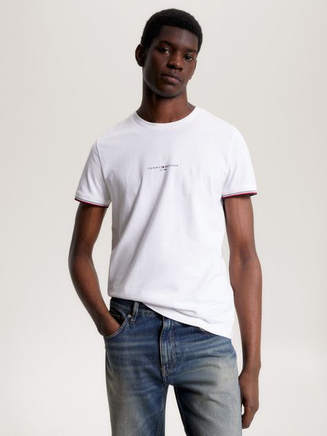 Polera Mangas Ribeteadas Blanco Tommy Hilfiger-0