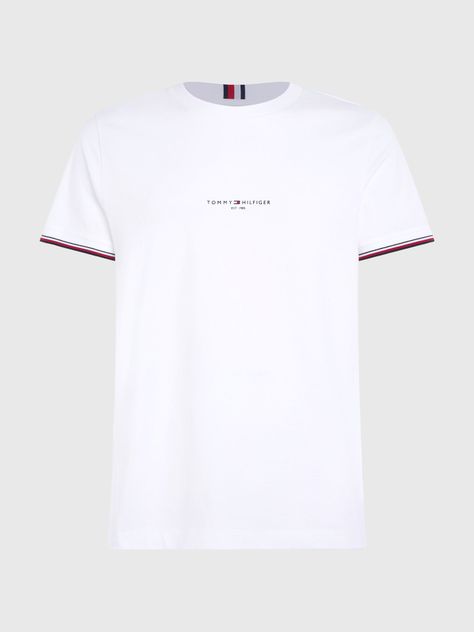 Polera Mangas Ribeteadas Blanco Tommy Hilfiger-5
